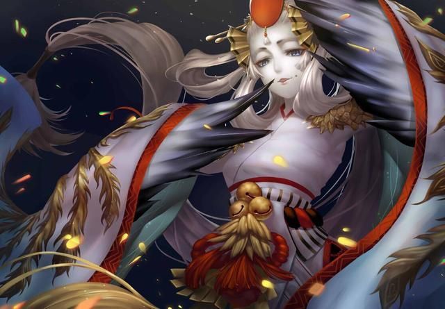 阴阳师SP姑获鸟图透：SP姑获鸟周年庆立绘图片