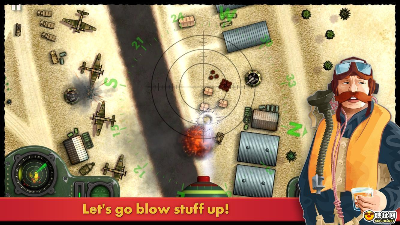 轰炸机3  一款军事题材的重力感应控制轰炸战斗游戏