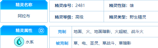 赛尔号 阿拉布的种族值与技能解析