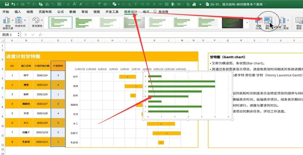 甘特图excel怎么做进度计划